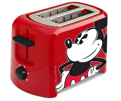 Red Mickey Mouse 2-Slice Toaster
