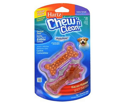 Chew 'N Clean Extra Small Dental Duo Dog Toy