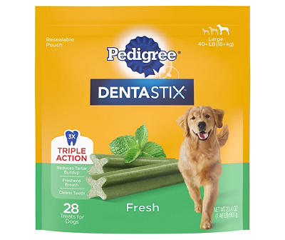 Dentastix Fresh Dog Treats for Large Dogs, 28-Count