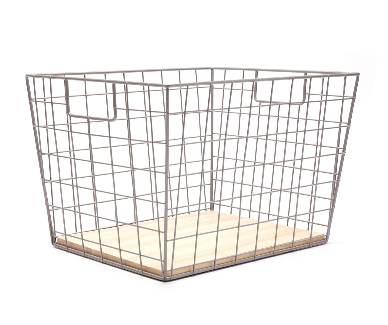 Hazelwood Tapered Grid Bin with Wood Base