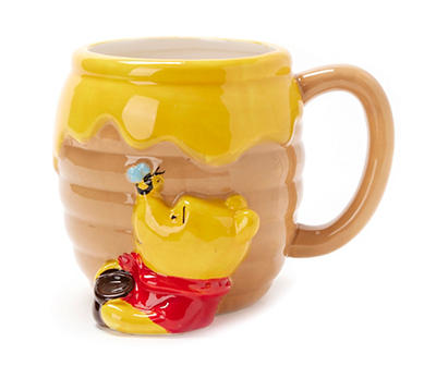 "Hunny" Brown & Yellow Winnie-the-Pooh Sculpted Mug