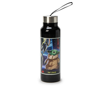 The Mandalorian "The Child" Black Grogu Stainless Steel Water Bottle, 27 oz.
