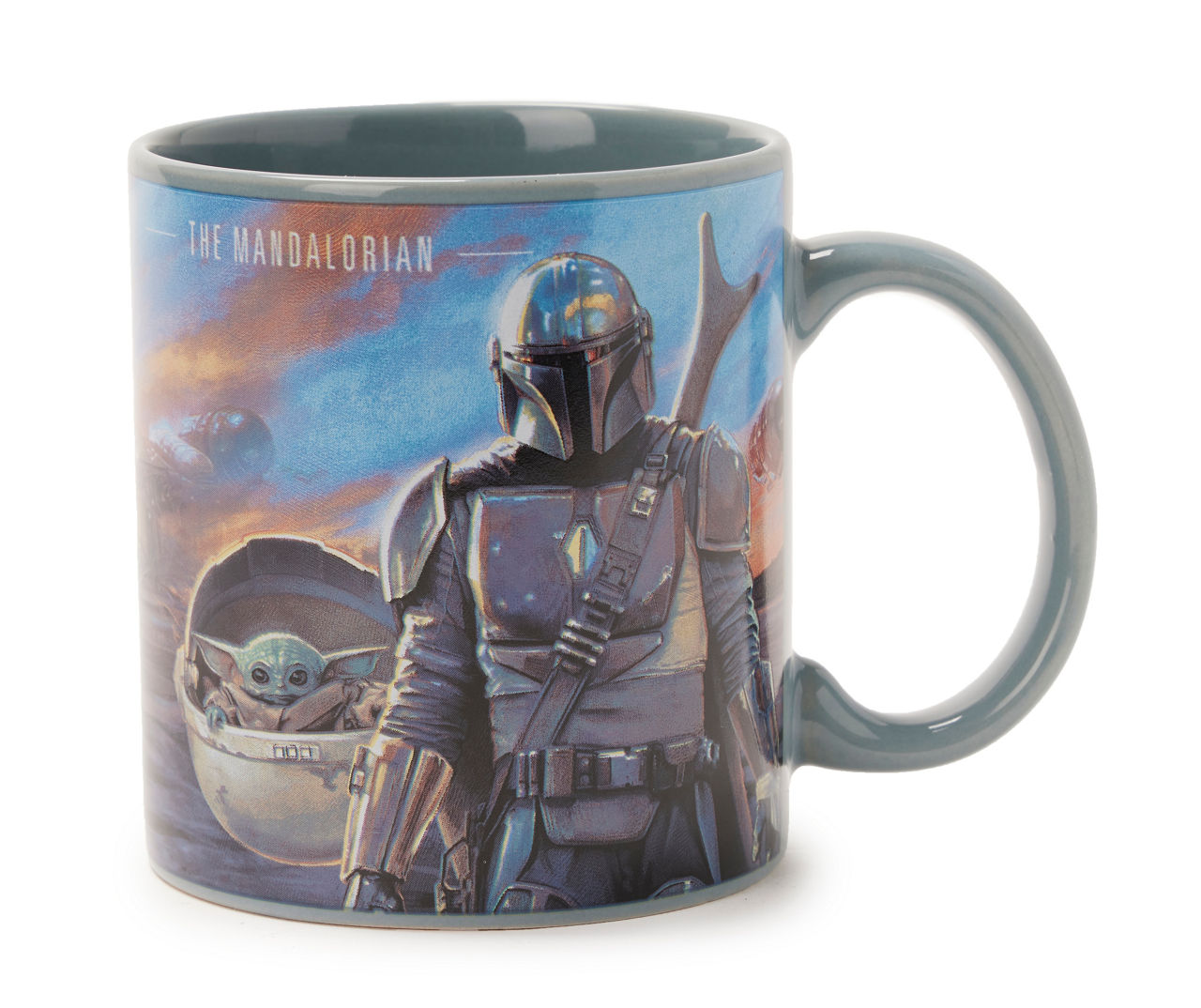 Star Wars The Mandalorian The Coffee Is Working 14oz Ceramic Mug Beige