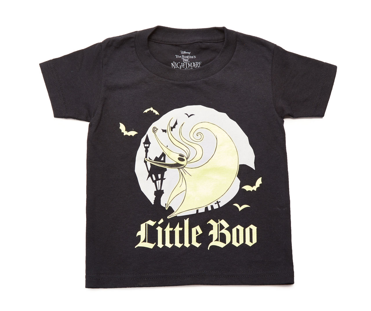 Toddler Size 2T Nightmare Before Christmas "Little Boo" Black Glow Graphic Tee