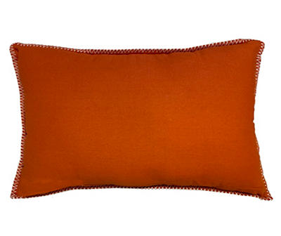 "Pumpkin to My Pie" Rust Orange Rectangle Throw Pillow