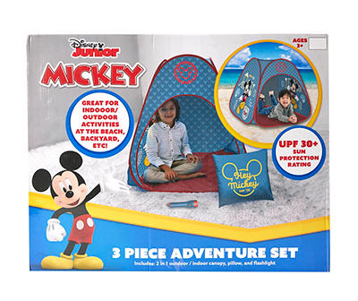Blue Mickey Mouse 3-Piece Adventure Pop-Up Tent Set