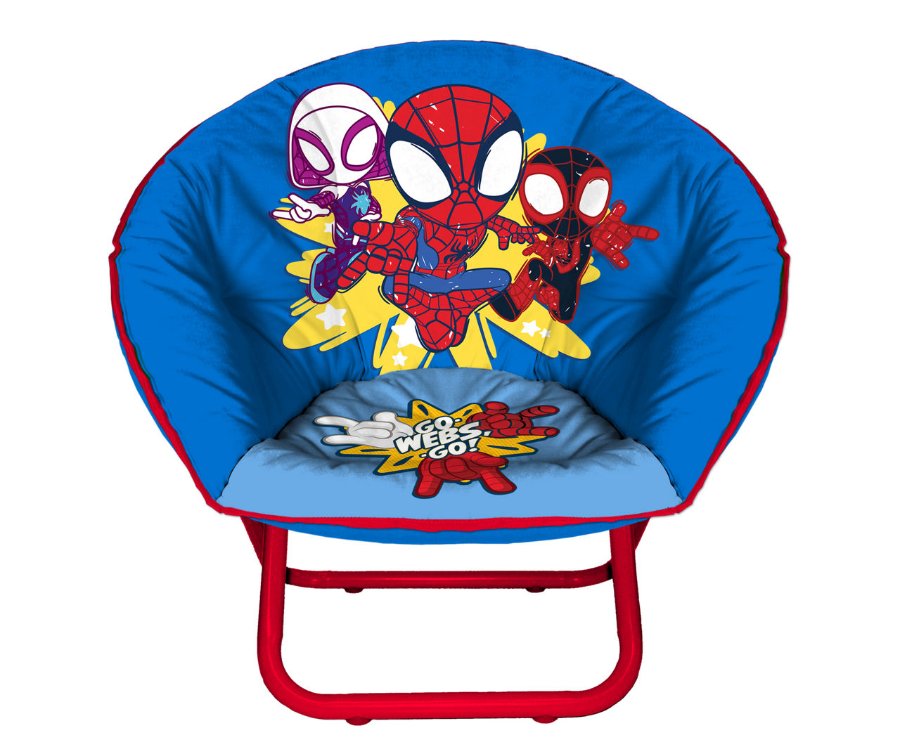 Marvel Spider Man Blue Red Kids Saucer Chair Big Lots