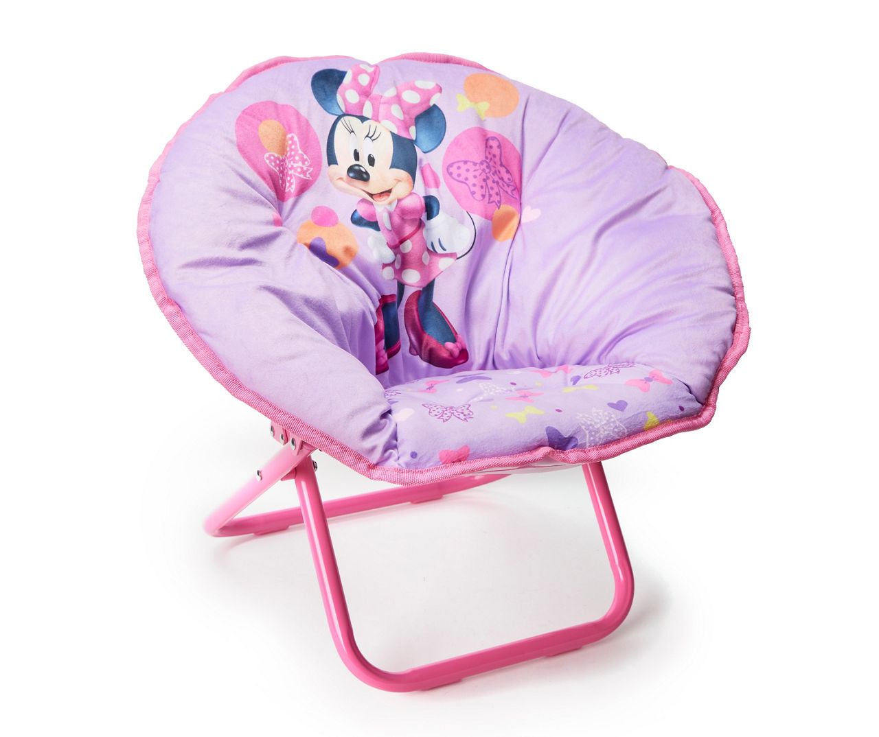 Disney Minnie Mouse 19 Toddler Mini Saucer Chair, Pink Polyester 