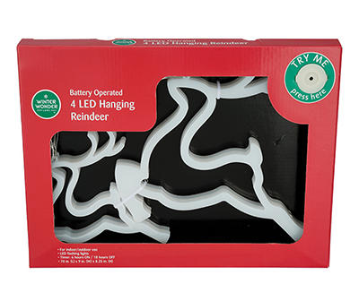Reindeer 4-Piece LED Hanging Decor Set