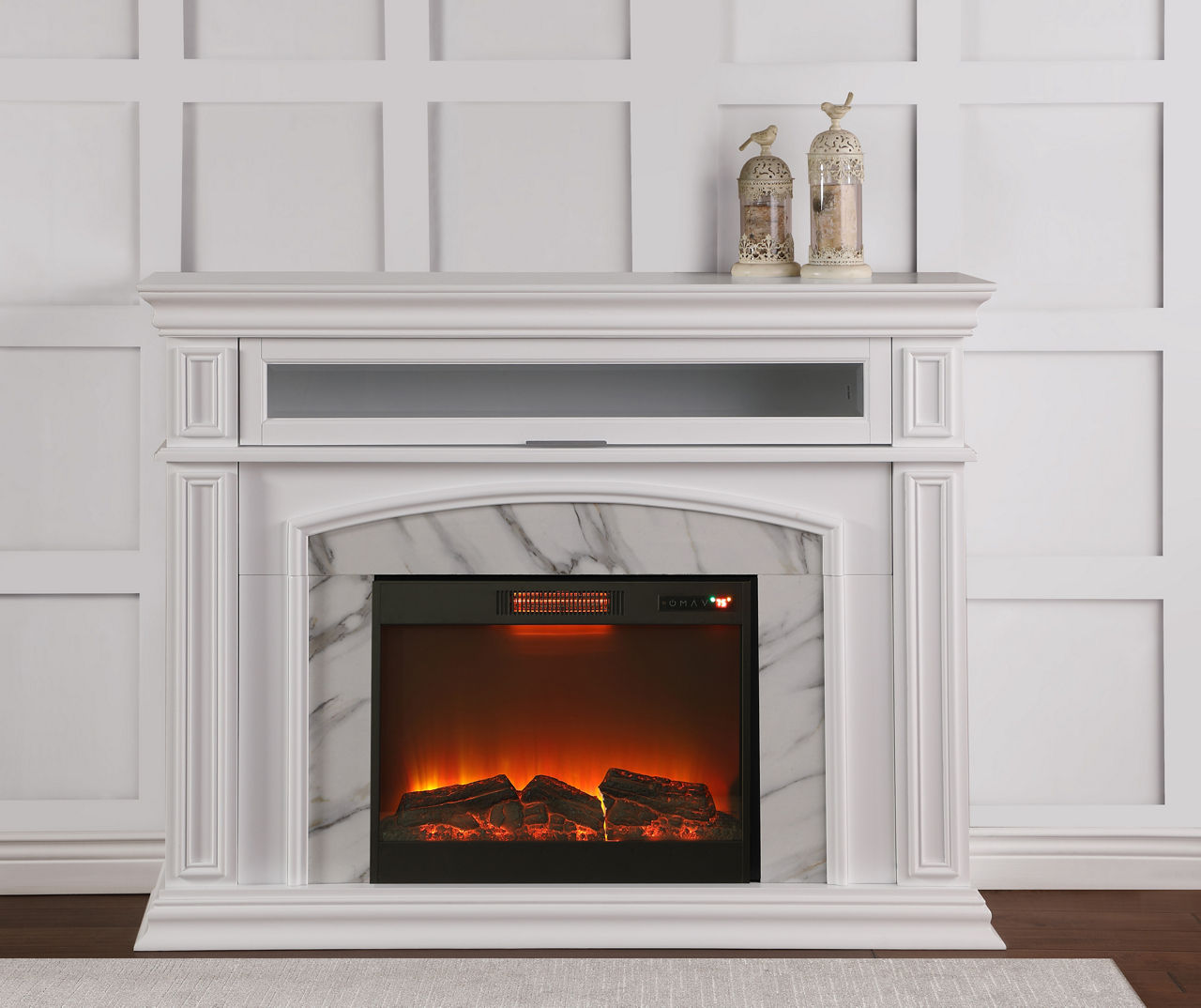 Big lots white fireplace deals tv stand