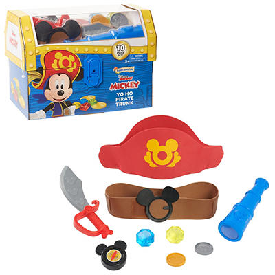 Disney Junior Blue Mickey Mouse Funhouse Yo-Ho Pirate Trunk Play Set