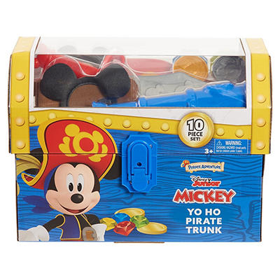Disney Junior Blue Mickey Mouse Funhouse Yo-Ho Pirate Trunk Play Set