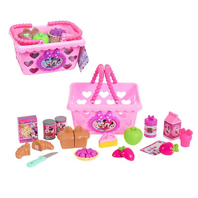 Disney Junior Pink Minnie Mouse Bowtique Bowtastic Shopping Basket Play Set