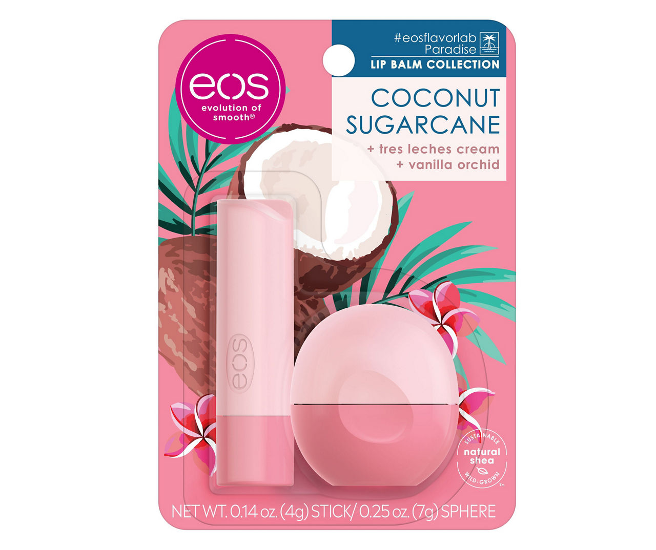 Coconut Sugarcane Sphere & Stick Lip Balm Collection, 2-Pack
