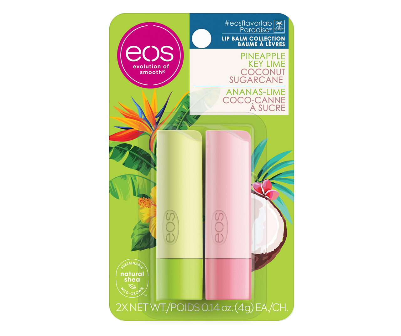 Pineapple & Coconut Stick Lip Balm Collection, 2-Pack