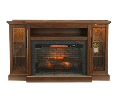 66" Heirloom Cherry Electric Fireplace Console