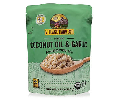 Village Harvest Coconut Oil & Garlic Rice, 8.5 Oz.