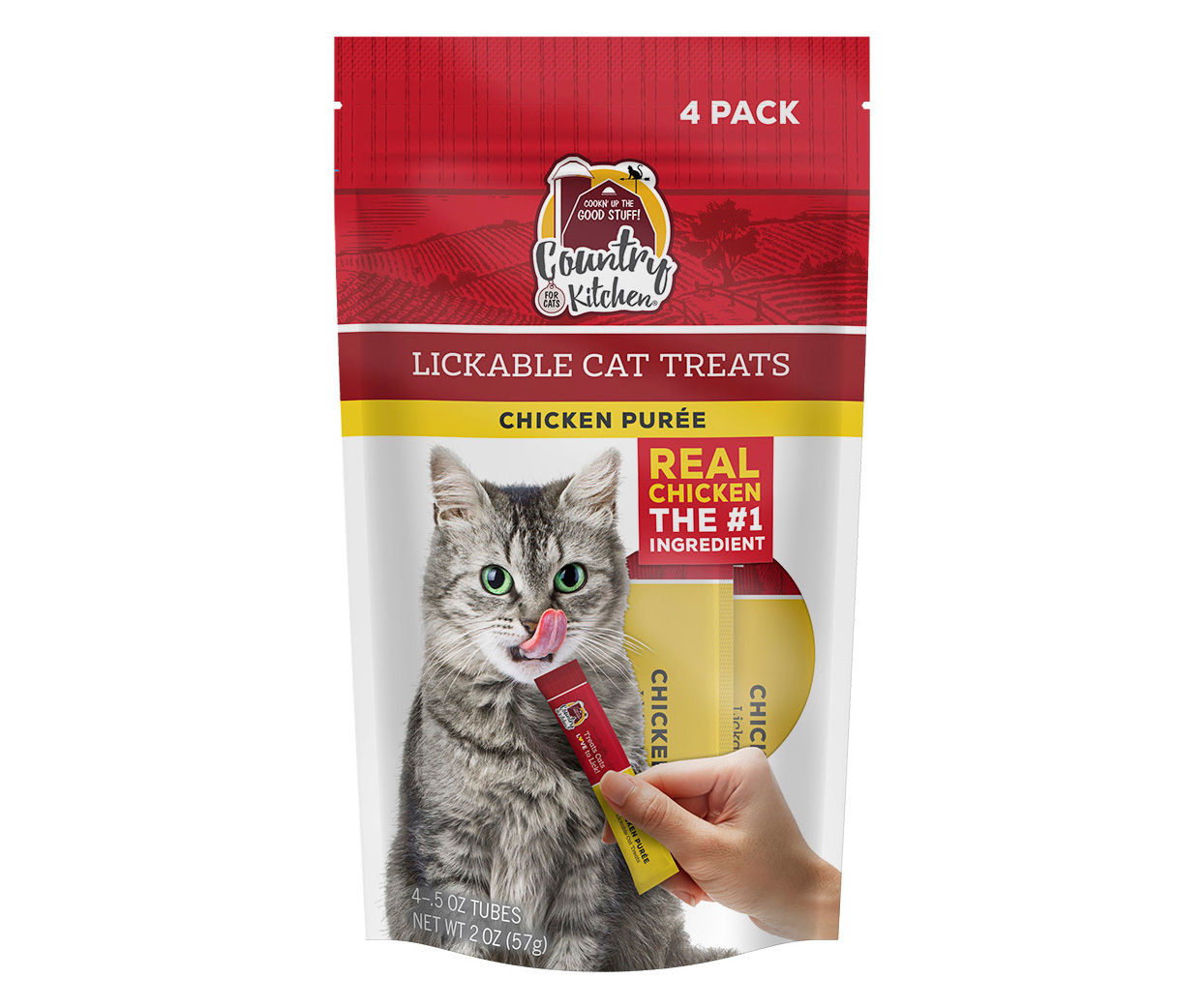 Country Kitchen Chicken Puree Lickable Cat Treats 4 Pack Big Lots