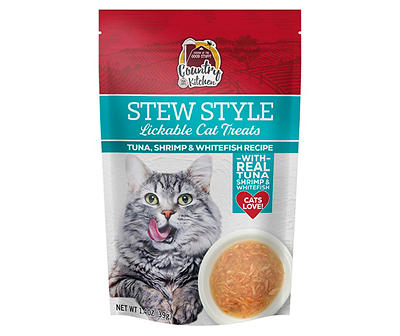 Tuna, Shrimp & Whitefish Stew Style Lickable Cat Treats, 1.4 Oz.