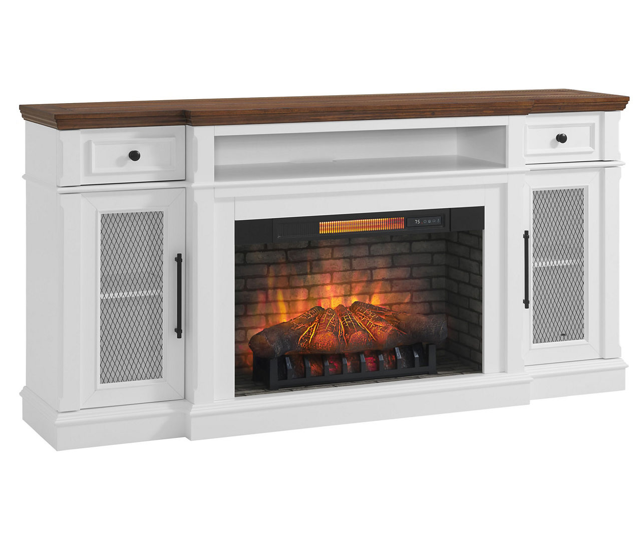 Big lots entertainment center with deals fireplace