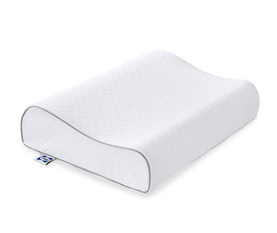 White Memory Foam Contoured Pillow