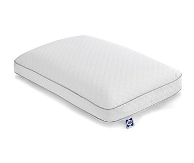 White Quilted Memory Foam Pillow