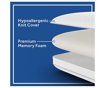 White Quilted Memory Foam Pillow