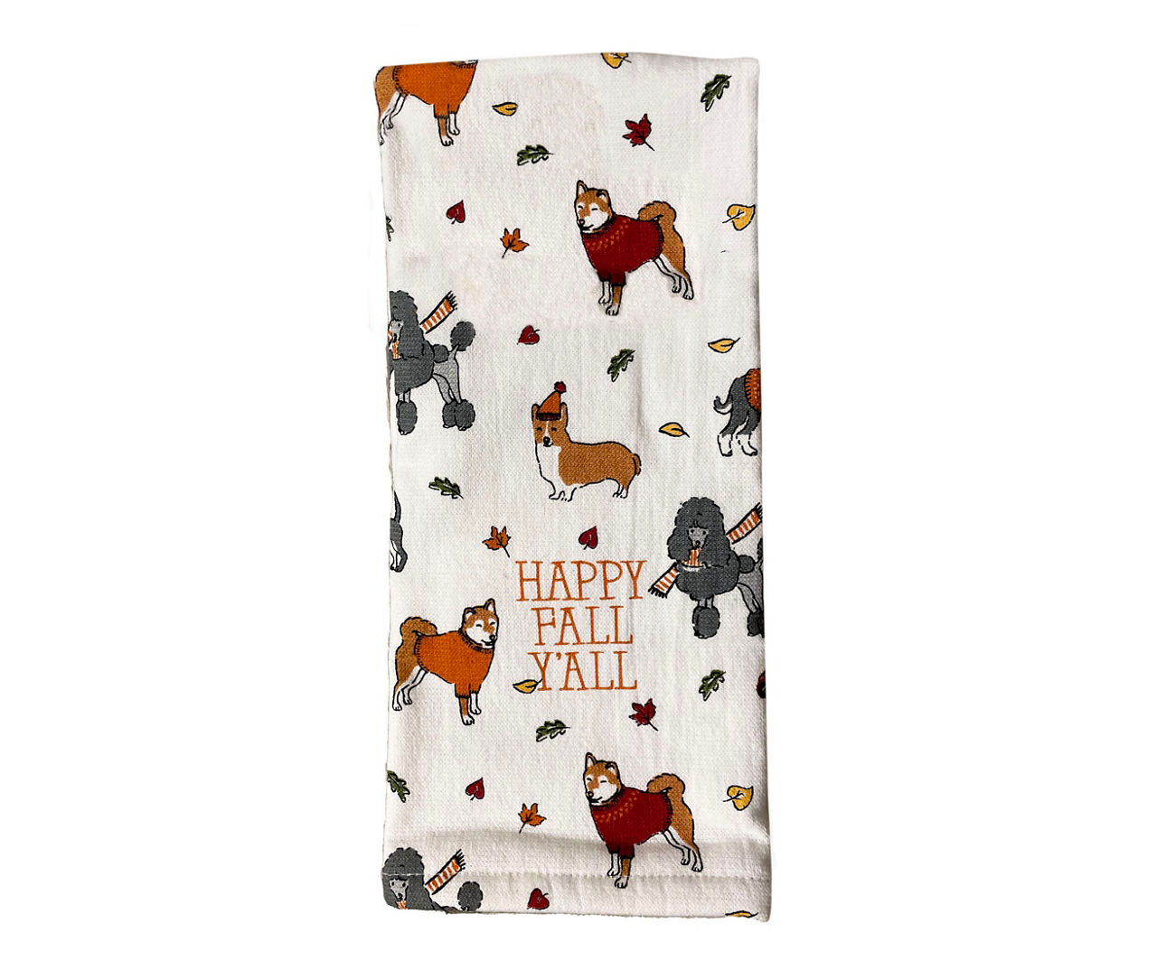 Happy Fall Y'all October Tea Towels Extra Large Dish 