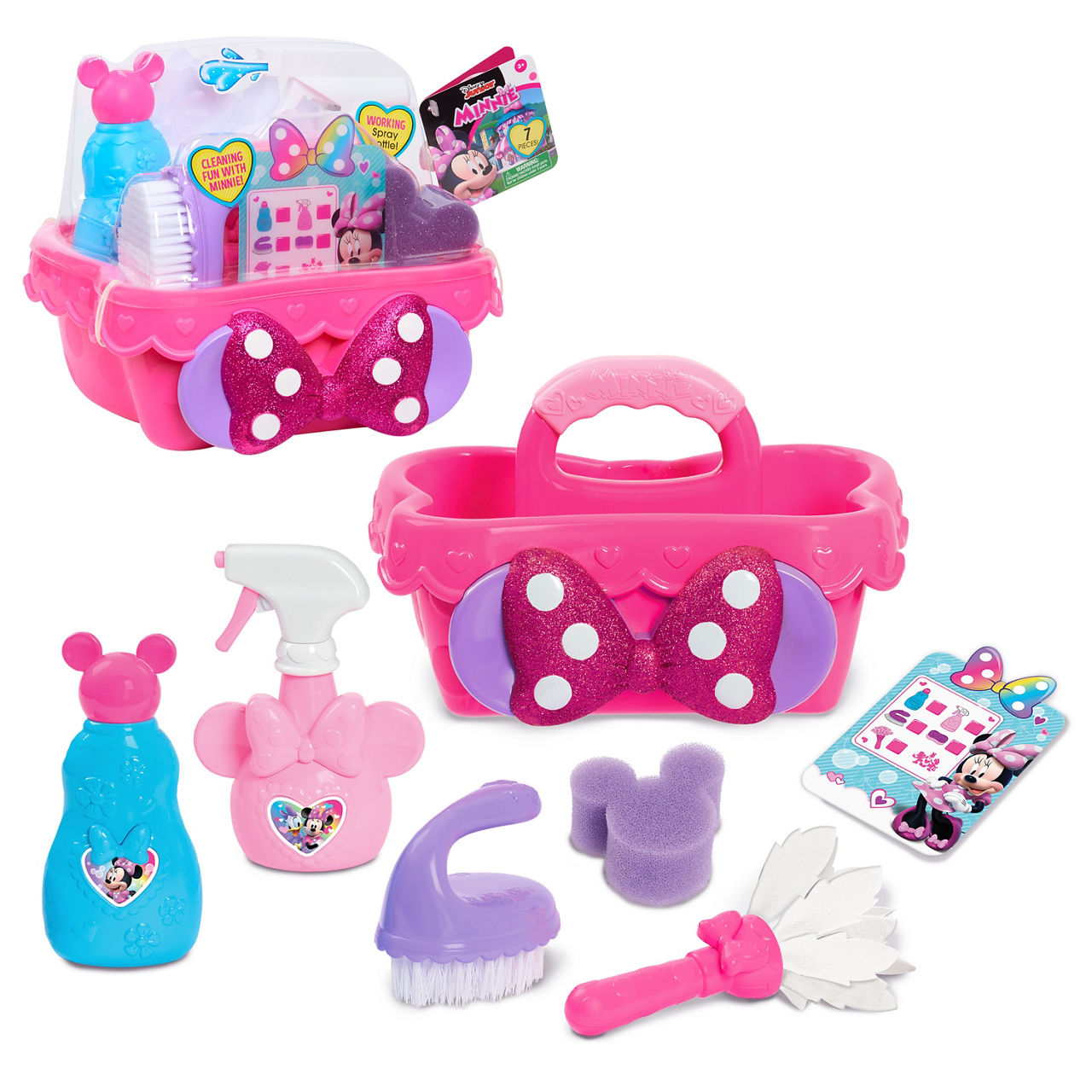 Lenen Lot Luiheid Minnie Mouse Disney Junior Pink Minnie Mouse Sparkle N' Clean Caddy Play  Set | Big Lots