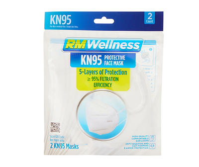 KN95 Disposable Face Masks, 2-Pack