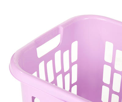 Bright Lilac Easy Carry 2 Bushel Laundry Hamper