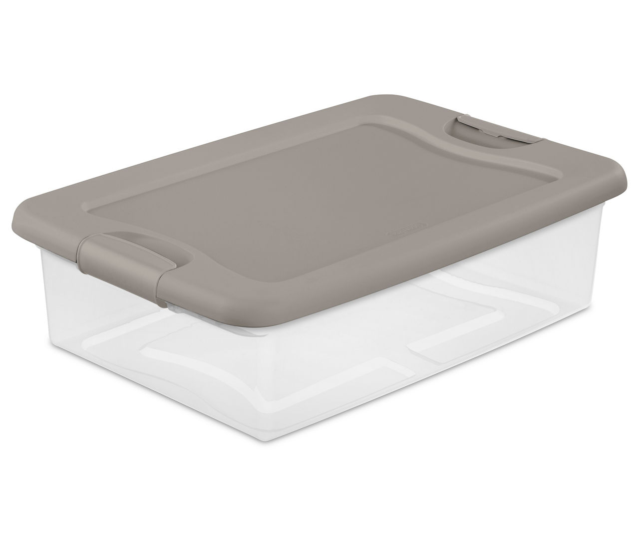 32 qt. Clear Base/White Lid Latching Storage Box by Sterilite at