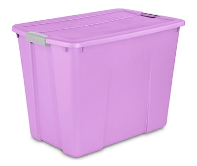 Bright Lilac 34-Gallon Latch Storage Tote Container