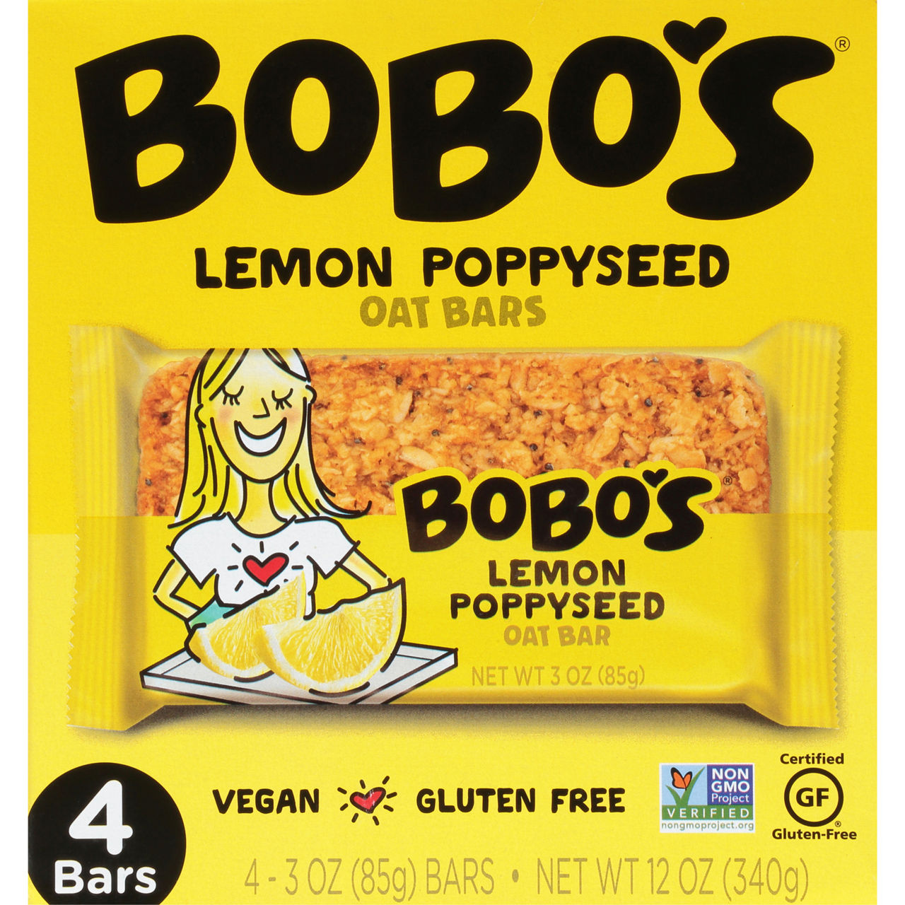 BOBO'S Lemon Poppyseed Oat Bars, 4-Pack | Big Lots