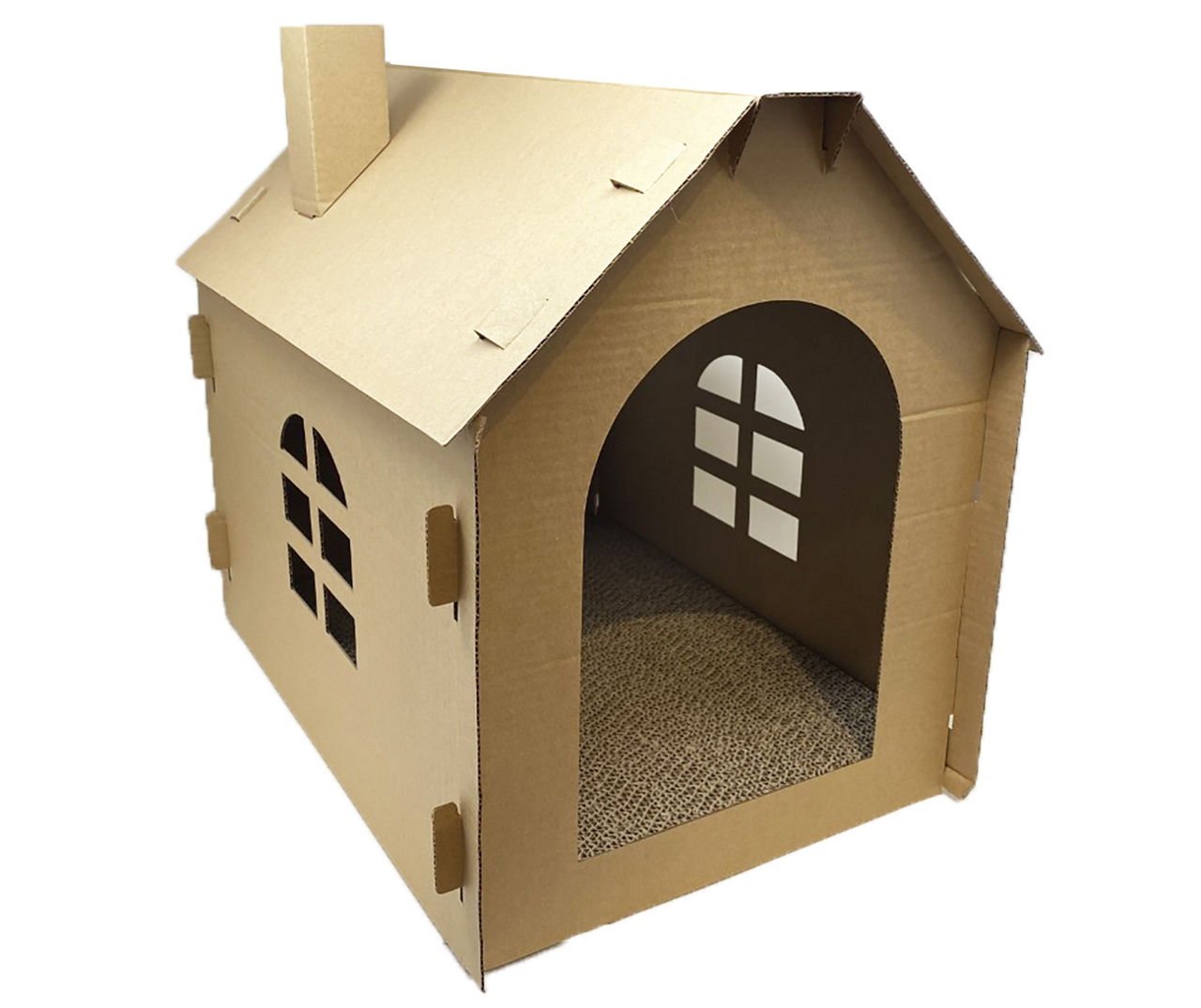 Cardboard cat outlet house