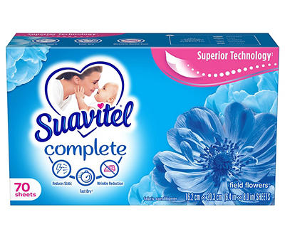 Field Flowers Fabric Conditioner Dryer Sheets, 70-Count