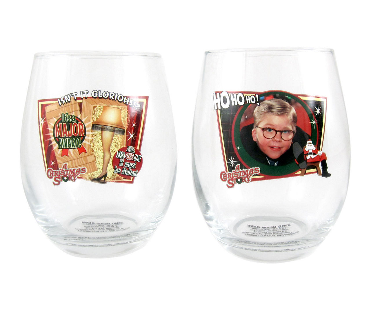 Iconic Quotes 2Piece Stemless Wine Glass Set Big Lots