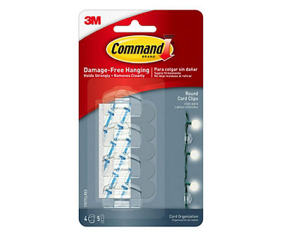 3M CLEAR RND CORD CLIPS