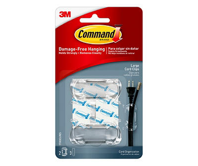 3M CLEAR LRG CORD CLIPS