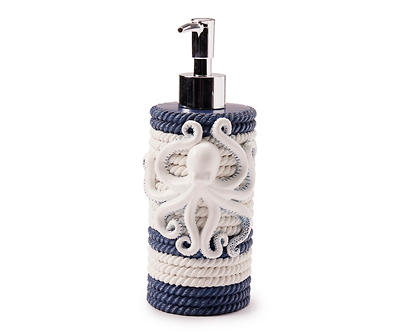 Grecian Getaway Dain Blue & White Octopus Lotion Pump