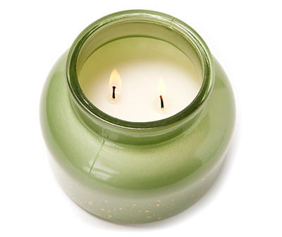 Alpine Spruce Light Green Star Decal Jar Candle, 15 oz.