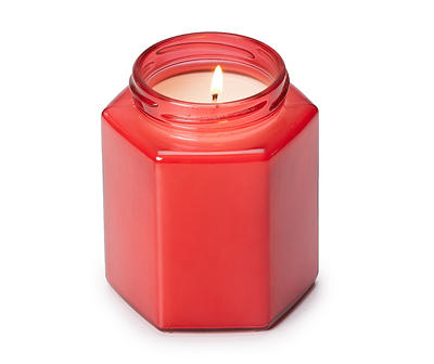 Cinnamon Apple Red Hexagon Jar Candle, 14 oz.