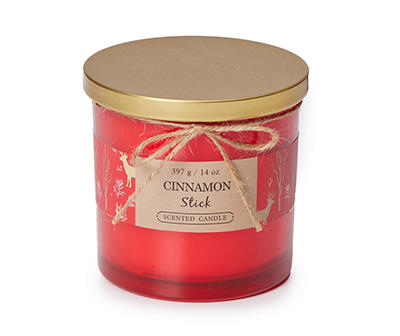 Cinnamon Stick Red Banded Jar Candle, 14 oz.