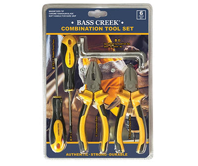 Yellow & Black 6-Piece Combination Tool Set