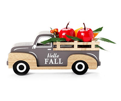 TABLETOP TRUCK WITH APPLE DECOR