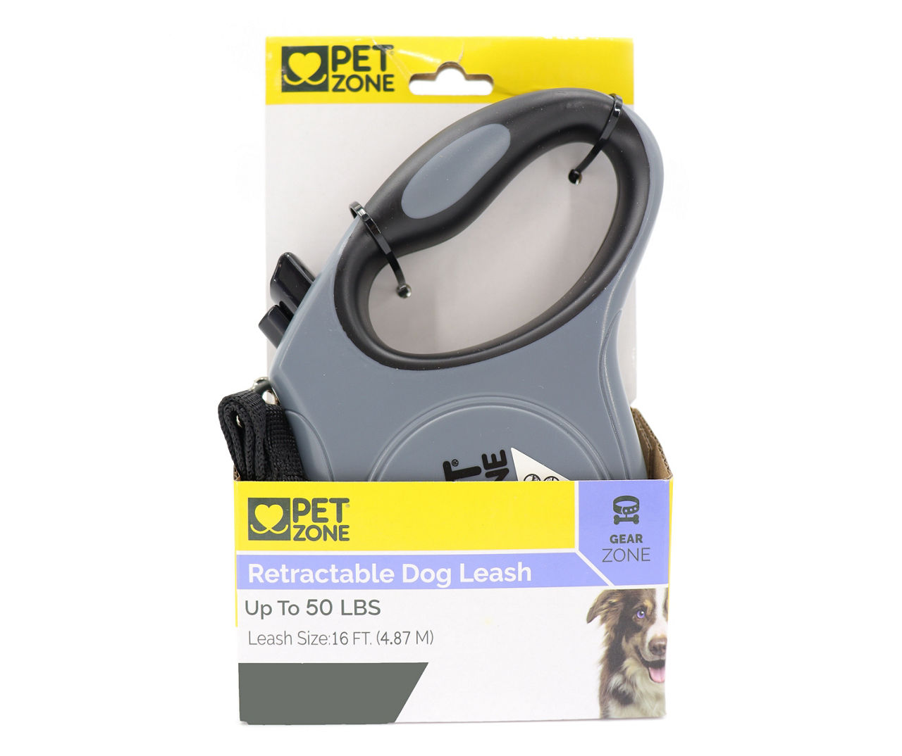 Small/Medium Gray Retractable Dog Leash