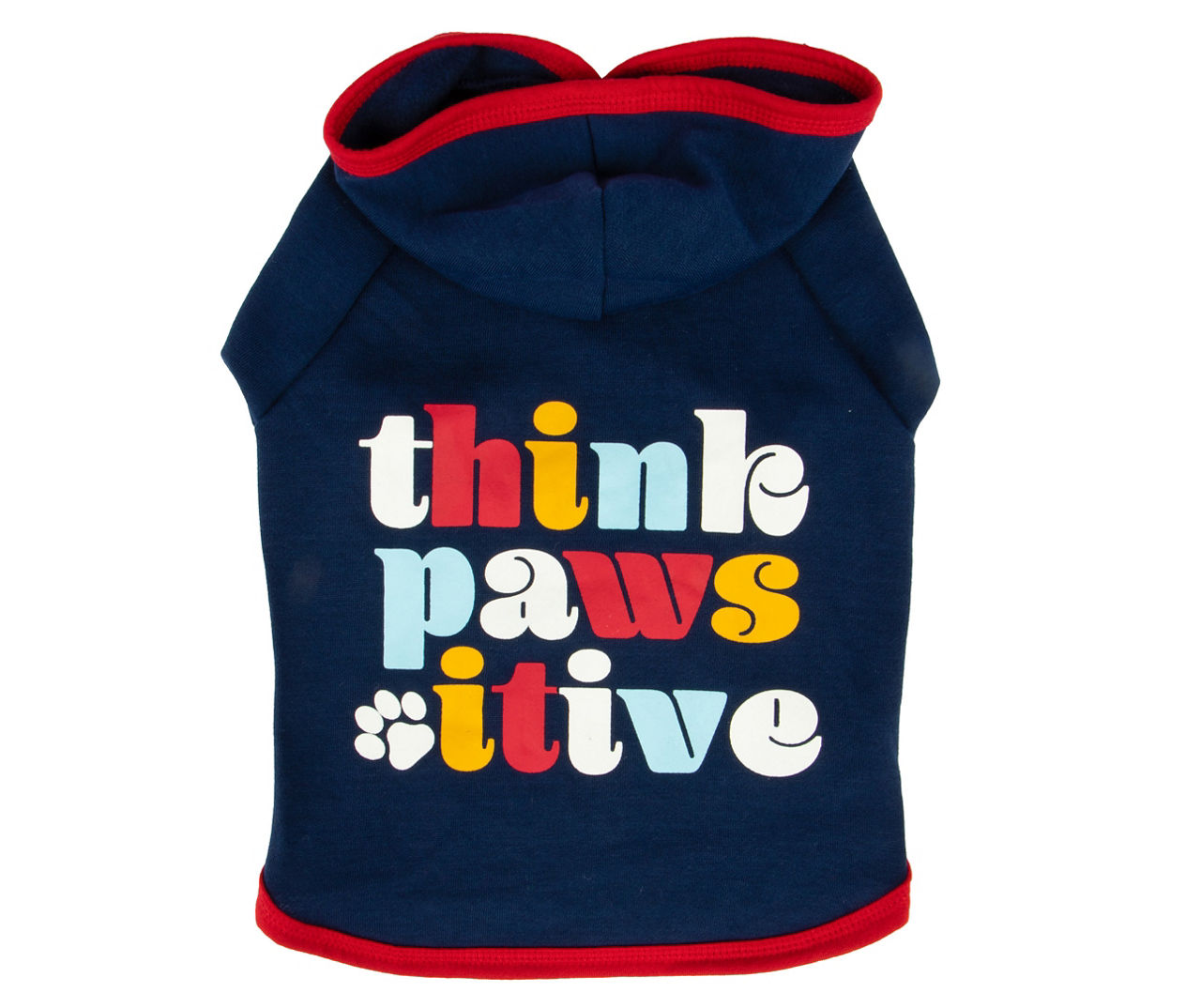 Pet Small "Think Pawsitive" Blue Hoodie