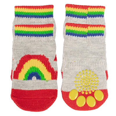 Pet Gray & Rainbow Socks