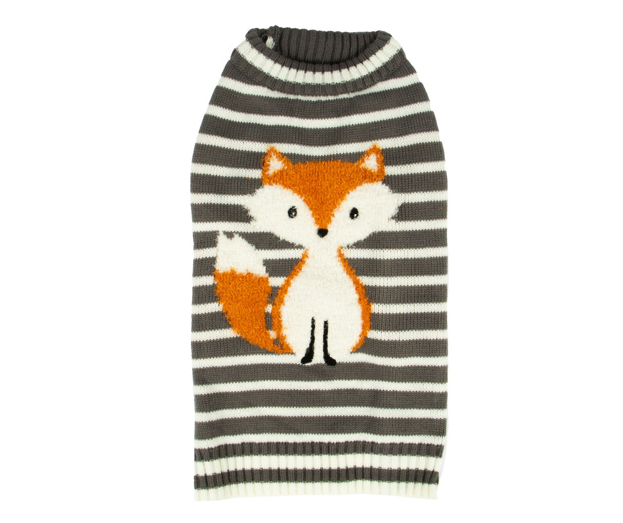Pet Small Gray Stripe Fox Sweater