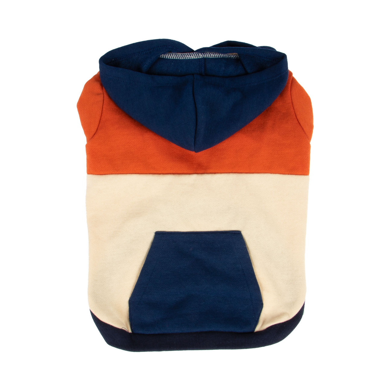 Blue color block online hoodie